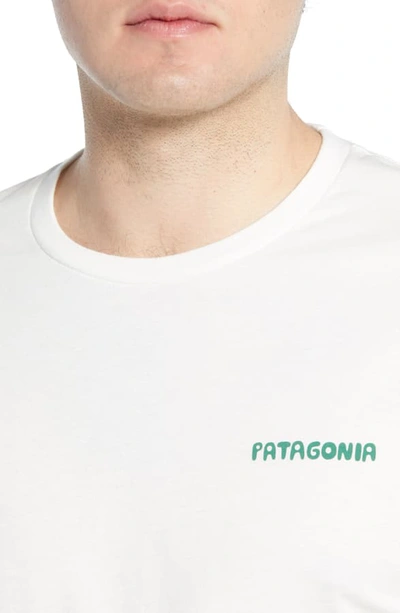 Shop Patagonia Stand Up Graphic Organic Cotton T-shirt In White