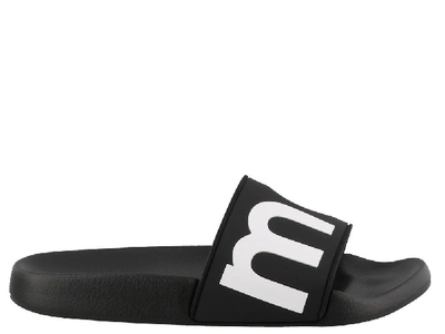 Shop Isabel Marant Logo Slides In Black
