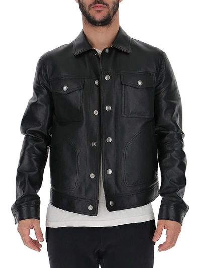 Shop Tom Ford Reversible Leather Jacket In Black