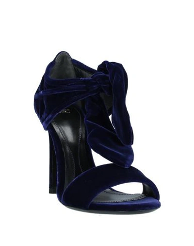 Shop Giorgio Armani Sandals In Dark Purple