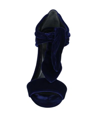 Shop Giorgio Armani Sandals In Dark Purple