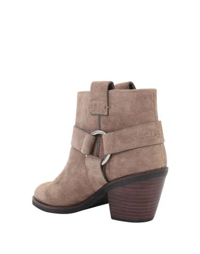 See By Chloé Ankle Boots In Beige