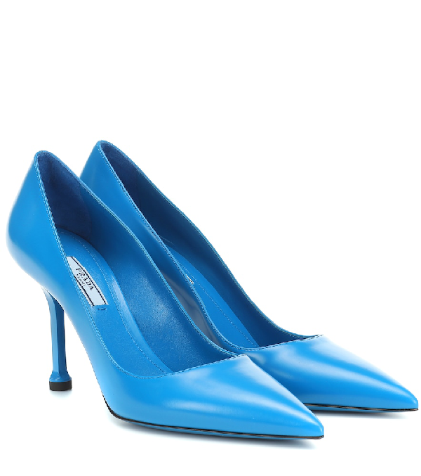 prada blue pumps
