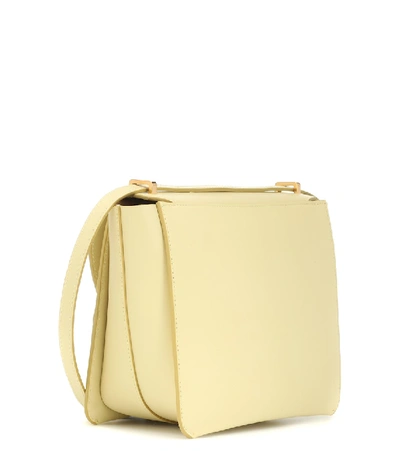 Shop Wandler Luna Leather Shoulder Bag In Yellow
