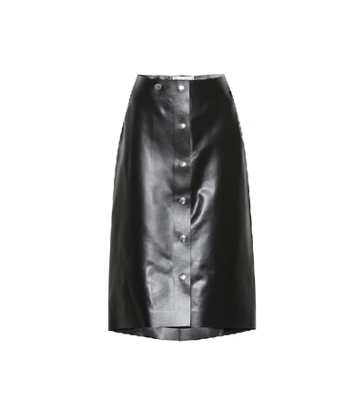 Shop Victoria Beckham Leather Skirt In Black