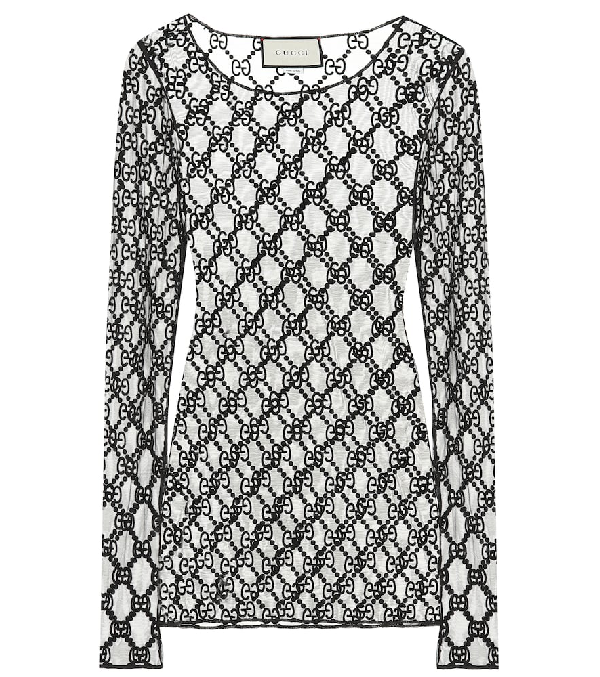 gucci fishnet shirt