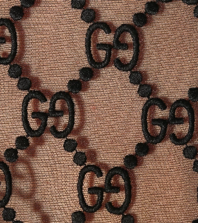 GG刺绣绢网上衣
