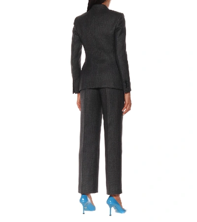 Shop Prada Wool Blend Blazer In Black