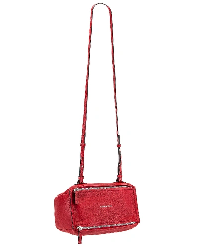 Shop Givenchy Mini Sugar Pandora In Red In Vermillion