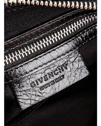 Shop Givenchy Logo Band Small Pandora In Abstract,black