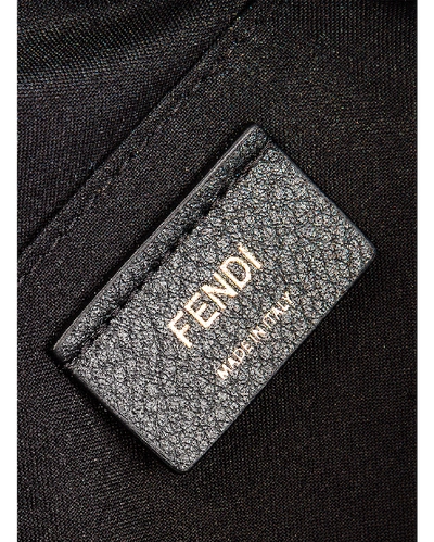 Shop Fendi Tess Camera Crossbody Bag In Black In Black & Brown