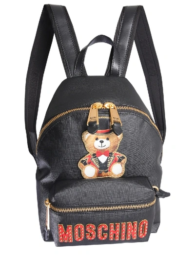 Shop Moschino Teddy Backpack In Black