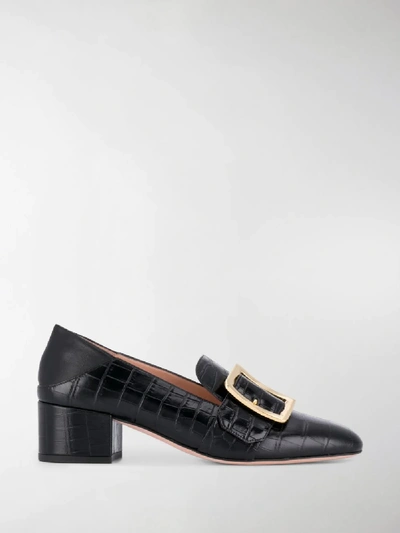 Shop Bally Janelle Buckle Mules In Black