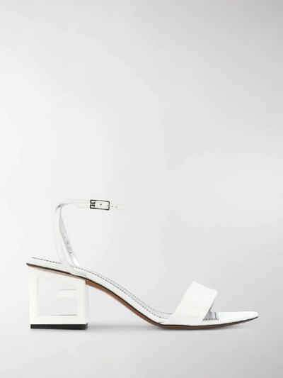 Shop Givenchy G Heel Sandals In White