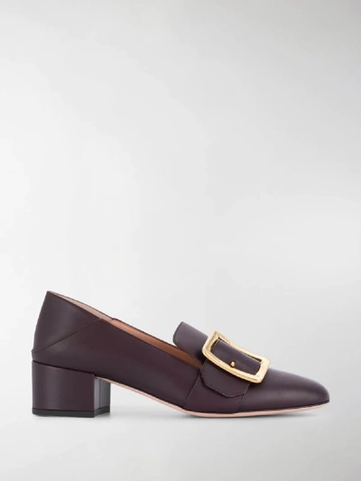 Shop Bally Janelle Loafers In Purple