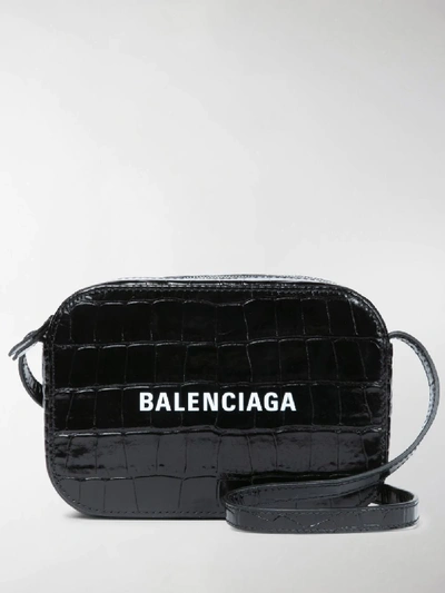 Shop Balenciaga Everyday Xs Camera Bag In Black