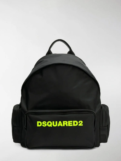 Shop Dsquared2 Logo Print Backpack In Black