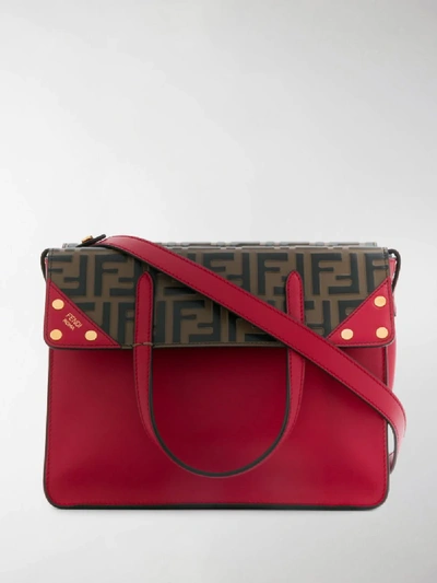 Shop Fendi Regular Flip Tote Bag In Red