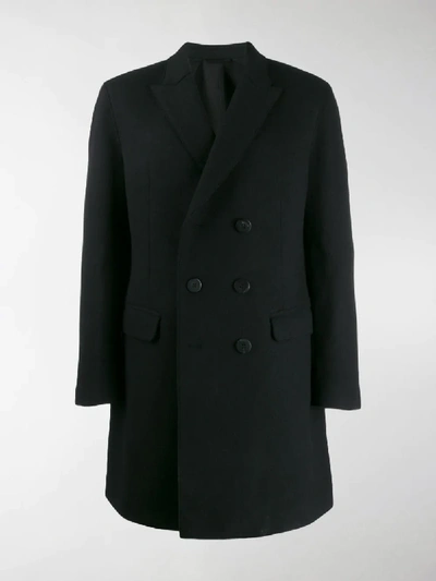 Shop Neil Barrett Classic Double-breasted Coat In Black