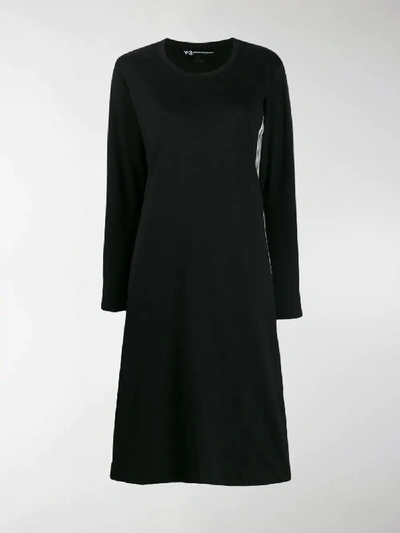 Shop Y-3 Side Stripe Dress In Black