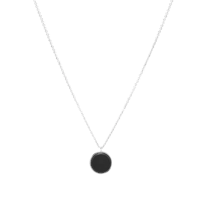Shop Tom Wood Medallion Necklace In Silver