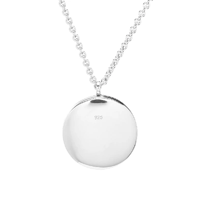Shop Tom Wood Medallion Necklace In Silver