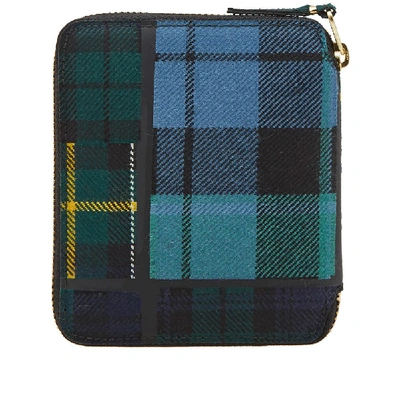 Shop Comme Des Garçons Comme Des Garcons Sa2100tp Tartan Patchwork Wallet In Green