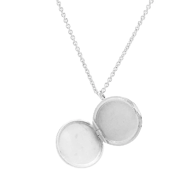 Shop Tom Wood Medallion Necklace In Silver