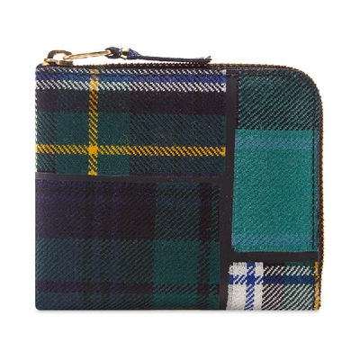 Shop Comme Des Garçons Comme Des Garcons Sa3100tp Tartan Patchwork Wallet In Green