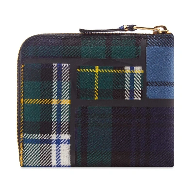 Shop Comme Des Garçons Comme Des Garcons Sa3100tp Tartan Patchwork Wallet In Green