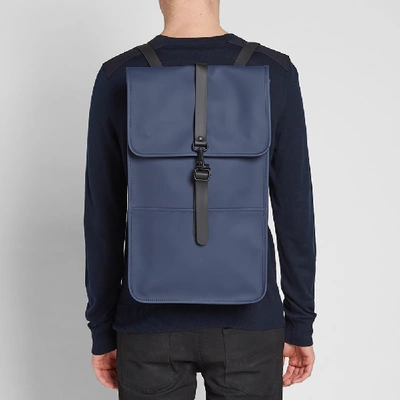 Shop Rains Backpack In Blue