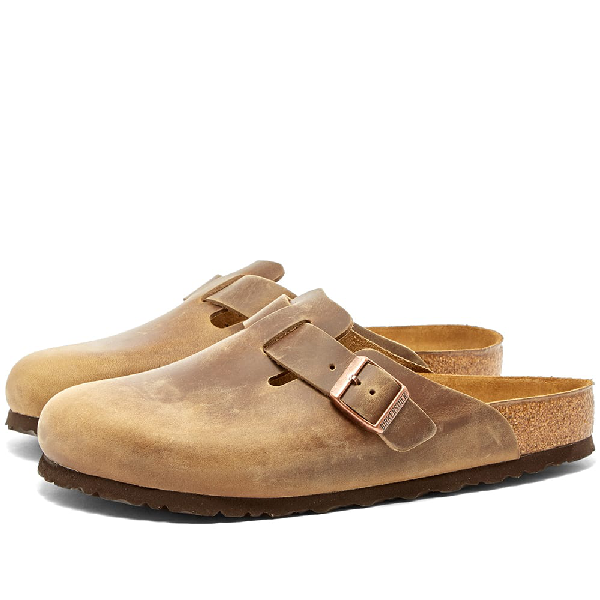 birkenstock boston oiled leather tobacco