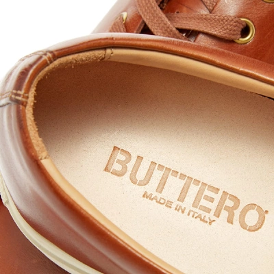 Shop Buttero Lined Tanino Low Sneaker In Brown