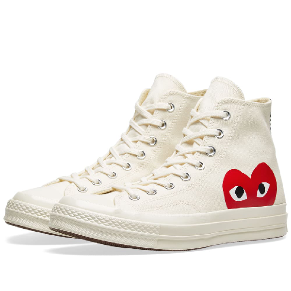 Comme Des Garçons Play Comme Des Garcons Play Off-white Converse Edition  Chuck Taylor All-star 70 High-top Sneakers | ModeSens