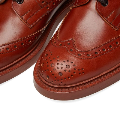 Shop Tricker's Stow Brogue Derby Boot In Brown