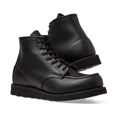 Shop Red Wing 8137 Heritage Work 6" Moc Toe Boot In Black