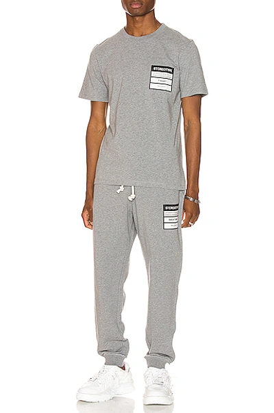 Shop Maison Margiela Stereotype Sweatpants In Grey Melange