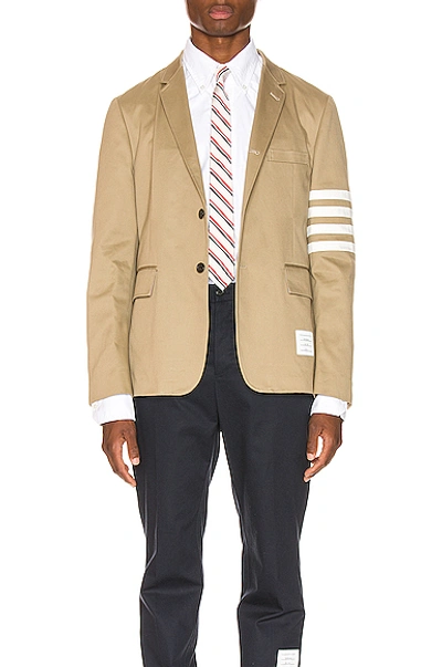 Shop Thom Browne Unconstructed Classic Blazer In Camel