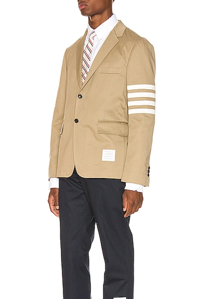 Shop Thom Browne Unconstructed Classic Blazer In Camel