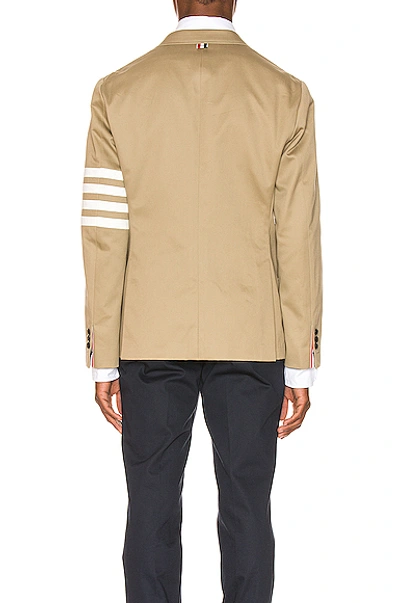 Thom Browne Single-breasted Slim-fit Cotton-twill Blazer In Camel