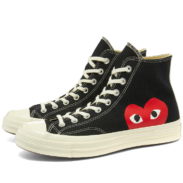 cdg black high tops