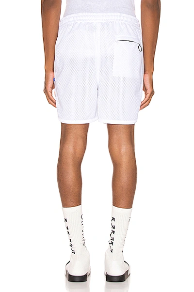 Shop Off-white Thermo Mesh Shorts In White Multi