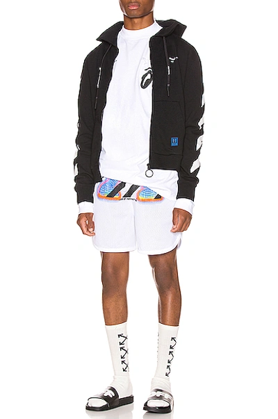 Shop Off-white Thermo Mesh Shorts In White Multi