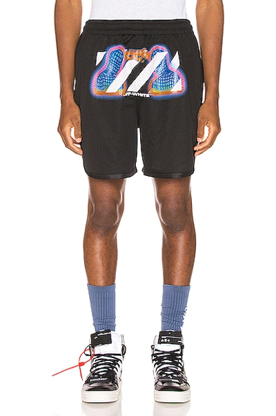 Shop Off-white Thermo Mesh Shorts In Black Multi