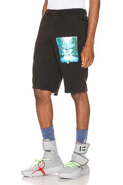 Shop Off-white Waterfall Sweatshorts In Black Multi