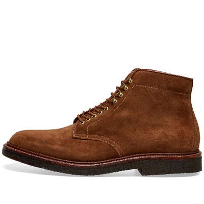 Shop Alden Shoe Company Alden Round Toe Boot In Brown