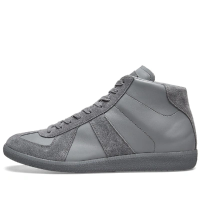 Maison Margiela Replica High Top Suede Sneakers In Grey | ModeSens