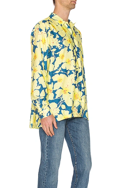 Shop Double Rainbouu Long Sleeve Hawaiian Shirt In Cloud Control Lavender