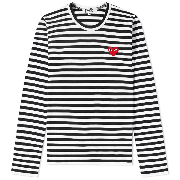 comme des garcons shirt striped long sleeve jersey