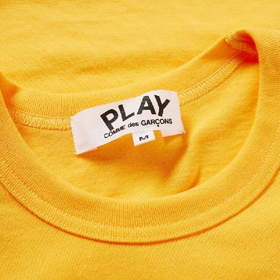 Shop Comme Des Garçons Play Comme Des Garcons Play Women's Colour Series Logo Tee In Yellow